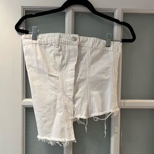 Zara Jean Button Up Strapless Top